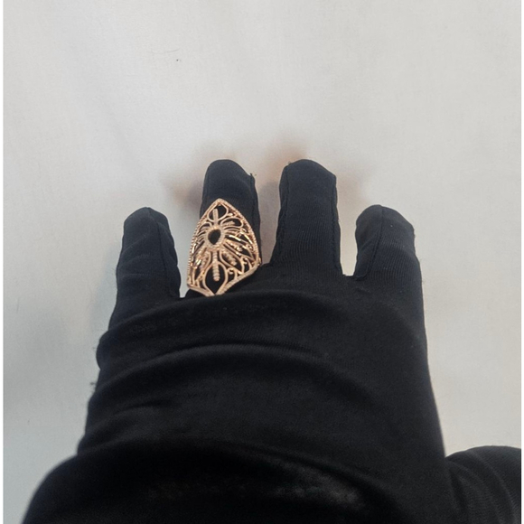18k Gold Vermeil Over Sterling Silver Ornate Openwork Filigree Ring Sz 7 NWT - Picture 11 of 11